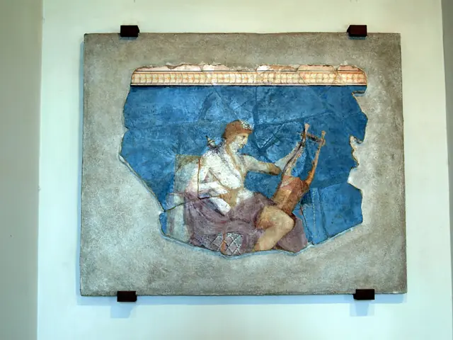 Apollo with the lyre, Roman fresco from the Palatine