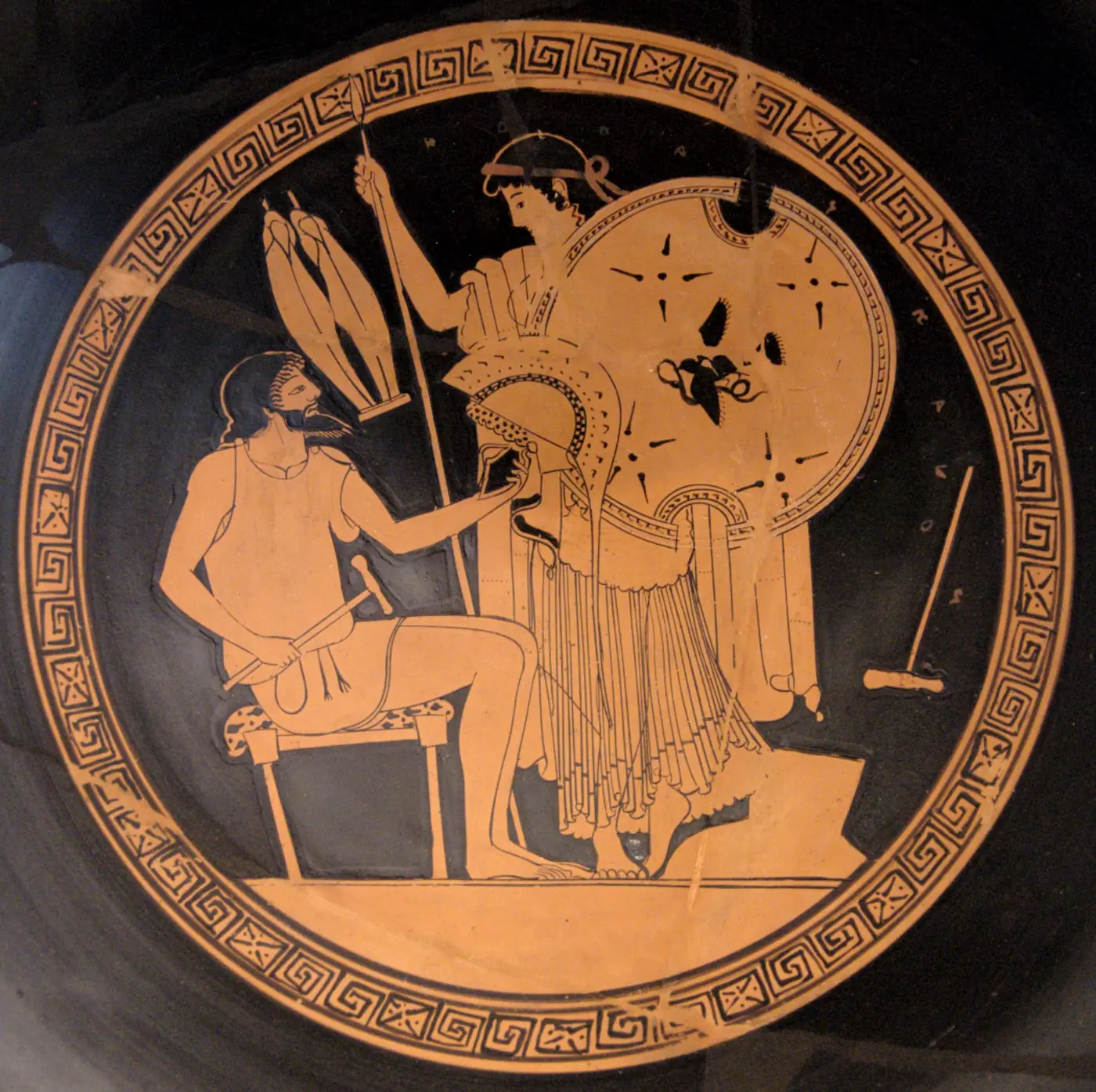Hephaestus and Thetis, cup by the Foundry Painter